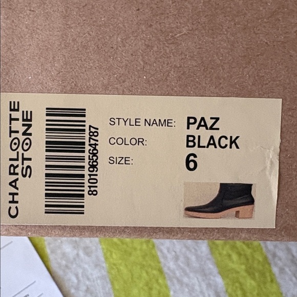 Brand New Never Worn Charlotte Stone Black Paz Boots 5.5 (marked as 6) - Picture 8 of 8